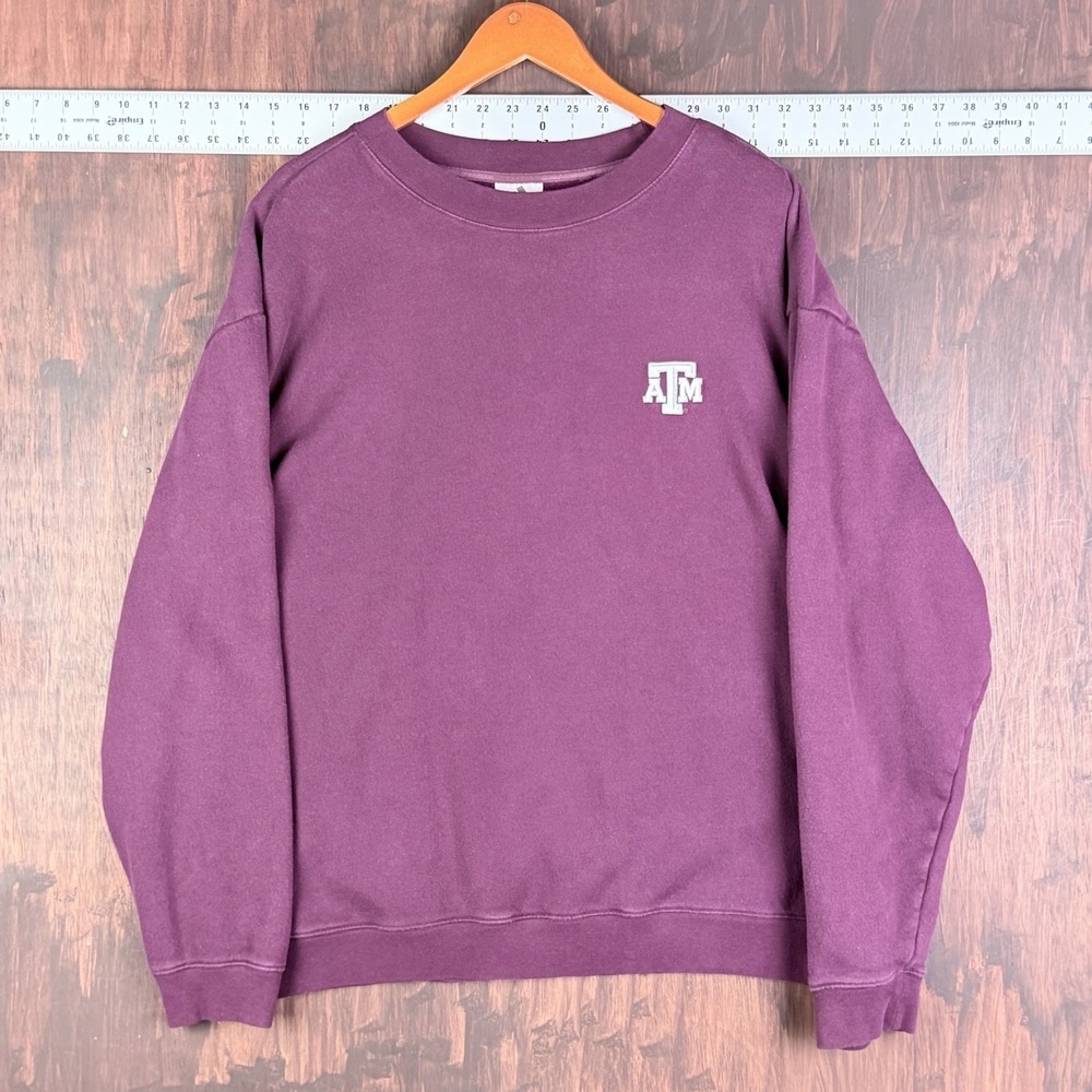 Texas A&M Aggies Adidas Sweatshirt Large Maroon Red Mens Large Vintage 90s NCAA